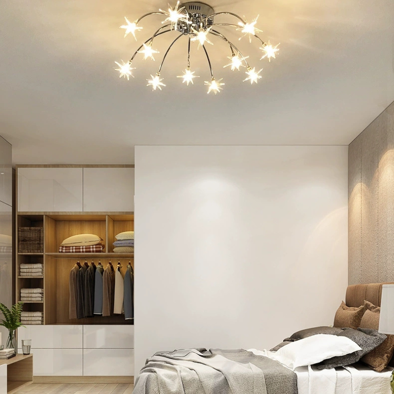 Riteluru Art Deco Starry Flush Mount Ceiling Light