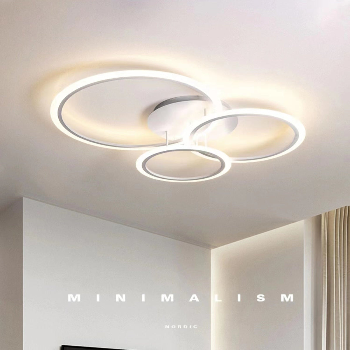 Womotan LED Ceiling Light Circle Ring, Black & White