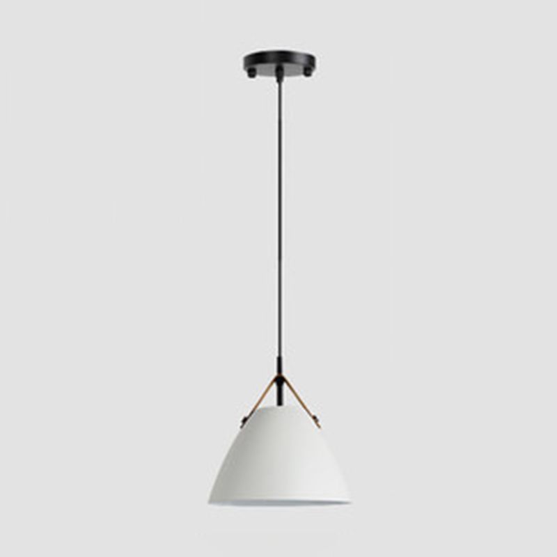Gesituk Modern Frisbee Shaped Metal Pendant Light, Black/White