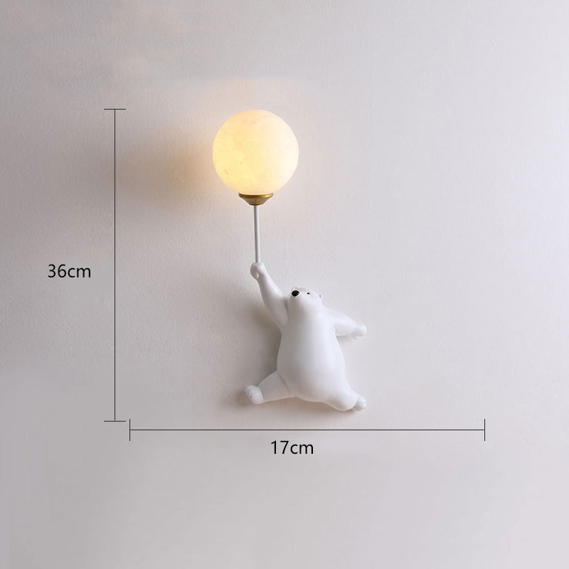 Dio Bear Balloon Wall Reading Lamp-Neutral Decor