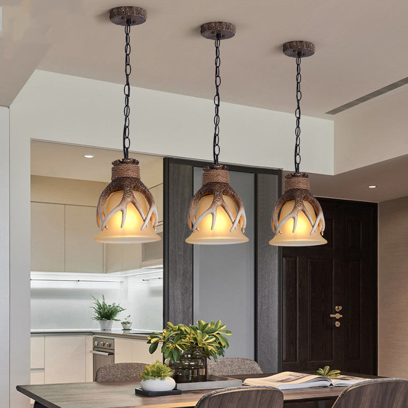 Gomoteme LED Pendant Light Black Glass Bar/Dining Room/Living Room