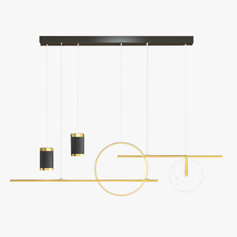 Zovunam Modern Metal Starry Pendant Light, Black/White/Gold