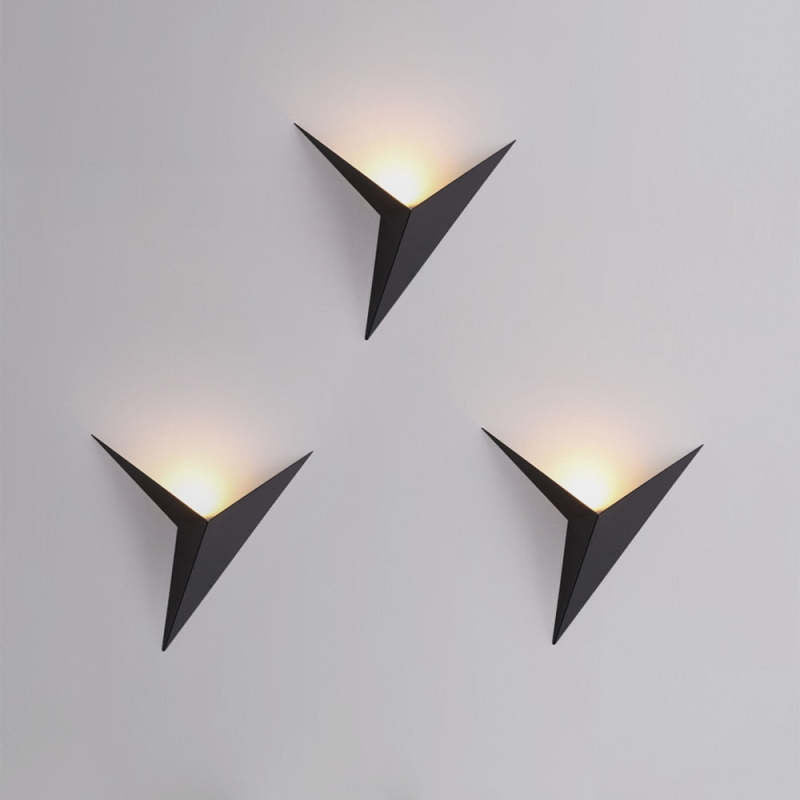 Meri Modern LED Wall lamps for Bedroom, Triangle-Neutral Decor