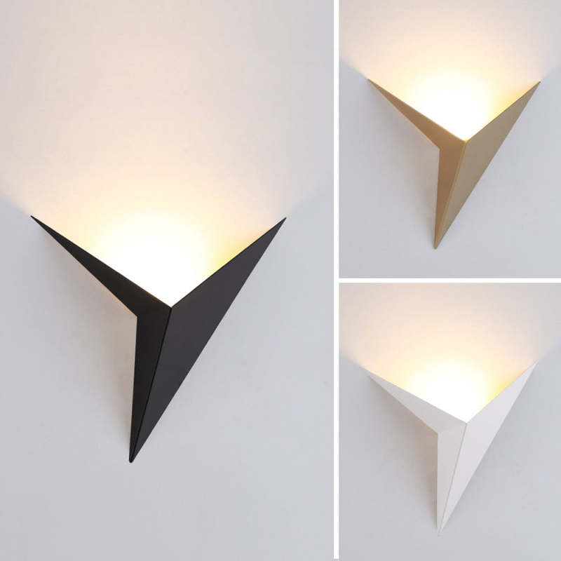 Meri Modern LED Wall lamps for Bedroom, Triangle-Neutral Decor