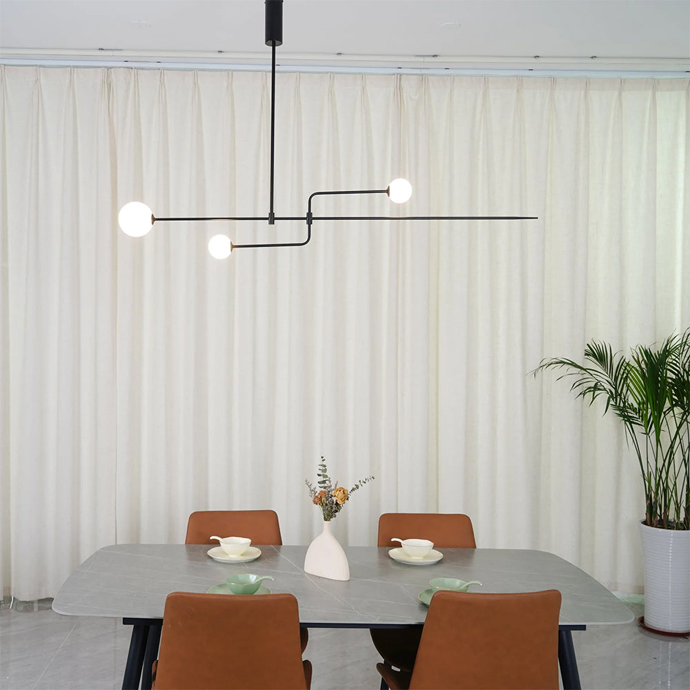 Fakegod Minimalist Linear Mobile Pendant Light, Black