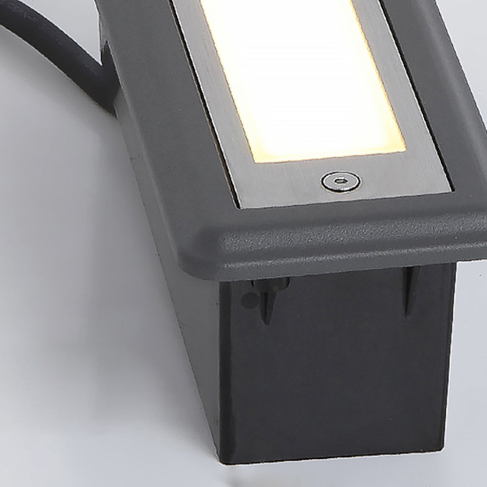 Fadeves Modern Rectangular Outdoor Deck/Step Light, Black