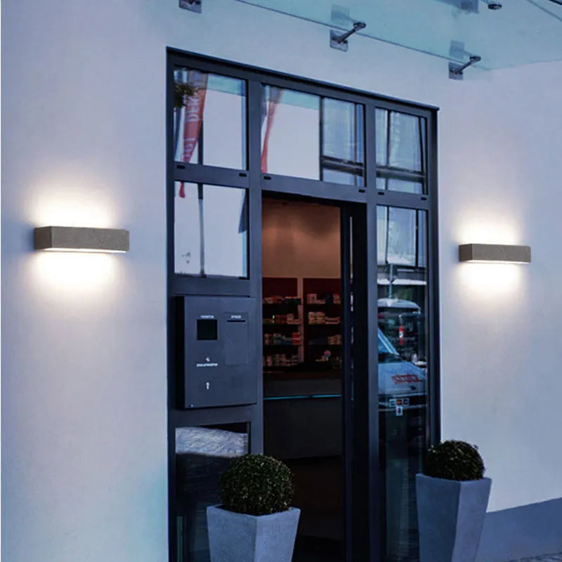 Davel LED Outdoor Wall Lamp, Black & White-Neutral Decor