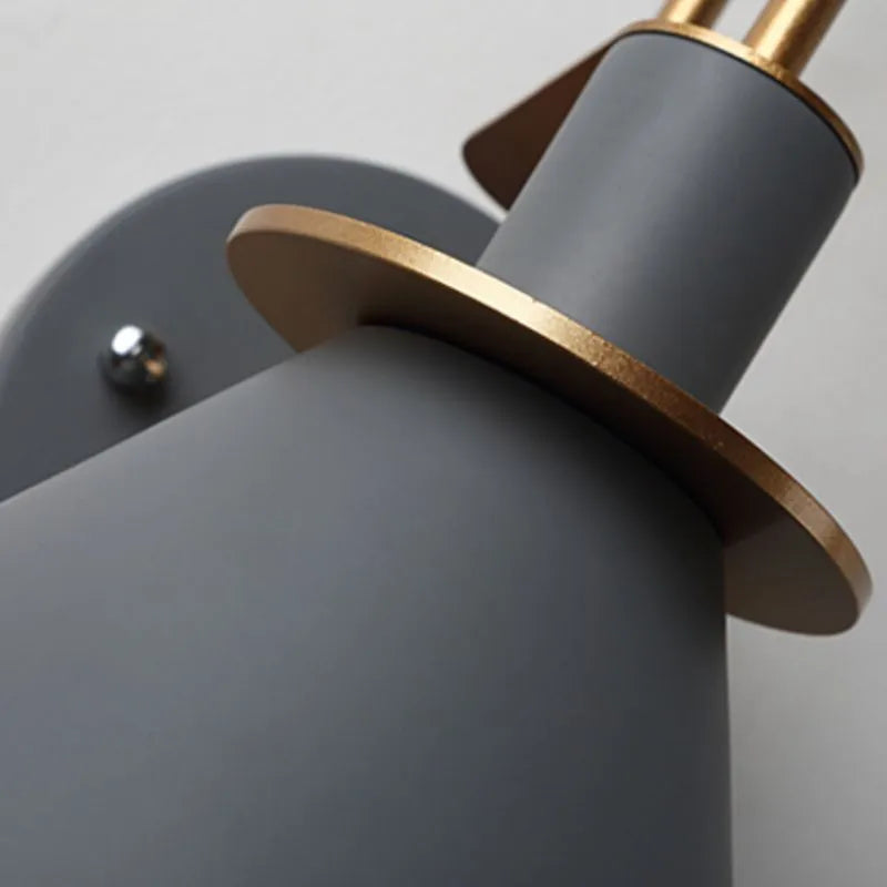 Fevoril Vintage Horn Shape Metal Wall Lamp, Living room/Bedroom/Bathroom
