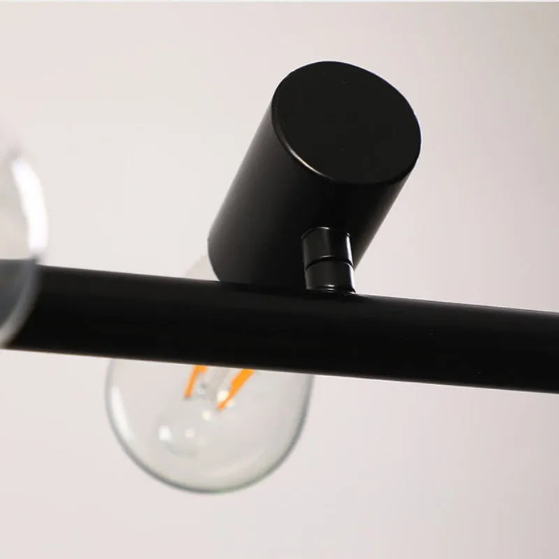Dabenika Vintage LED Chandelier Black Metal Dining/Living Room/Bar