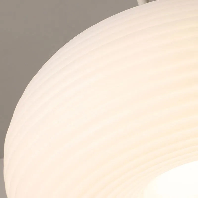 Zoriel Pendant Light White Glass Drum Shape-Neutral Decor