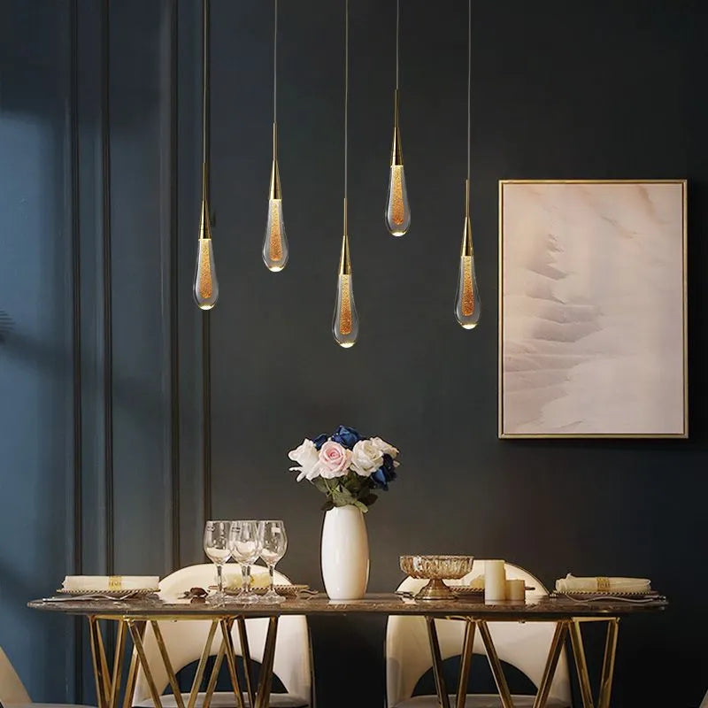 Orlith Pendant Light Gold Crystal-Neutral Decor