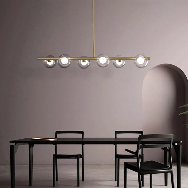 Lumirel Pendant Light Linear Bubble Glass-Neutral Decor