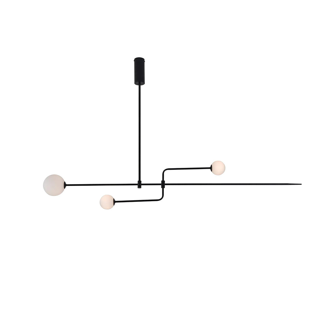 Fakegod Minimalist Linear Mobile Pendant Light, Black