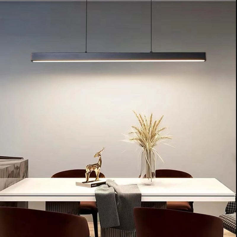 Lerin Modern Linear LED Pendant Light Black/Brown-Neutral Decor