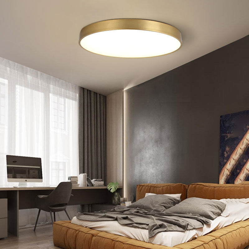Sovubin Nordic LED Gold Round Ceiling Light, Metal &