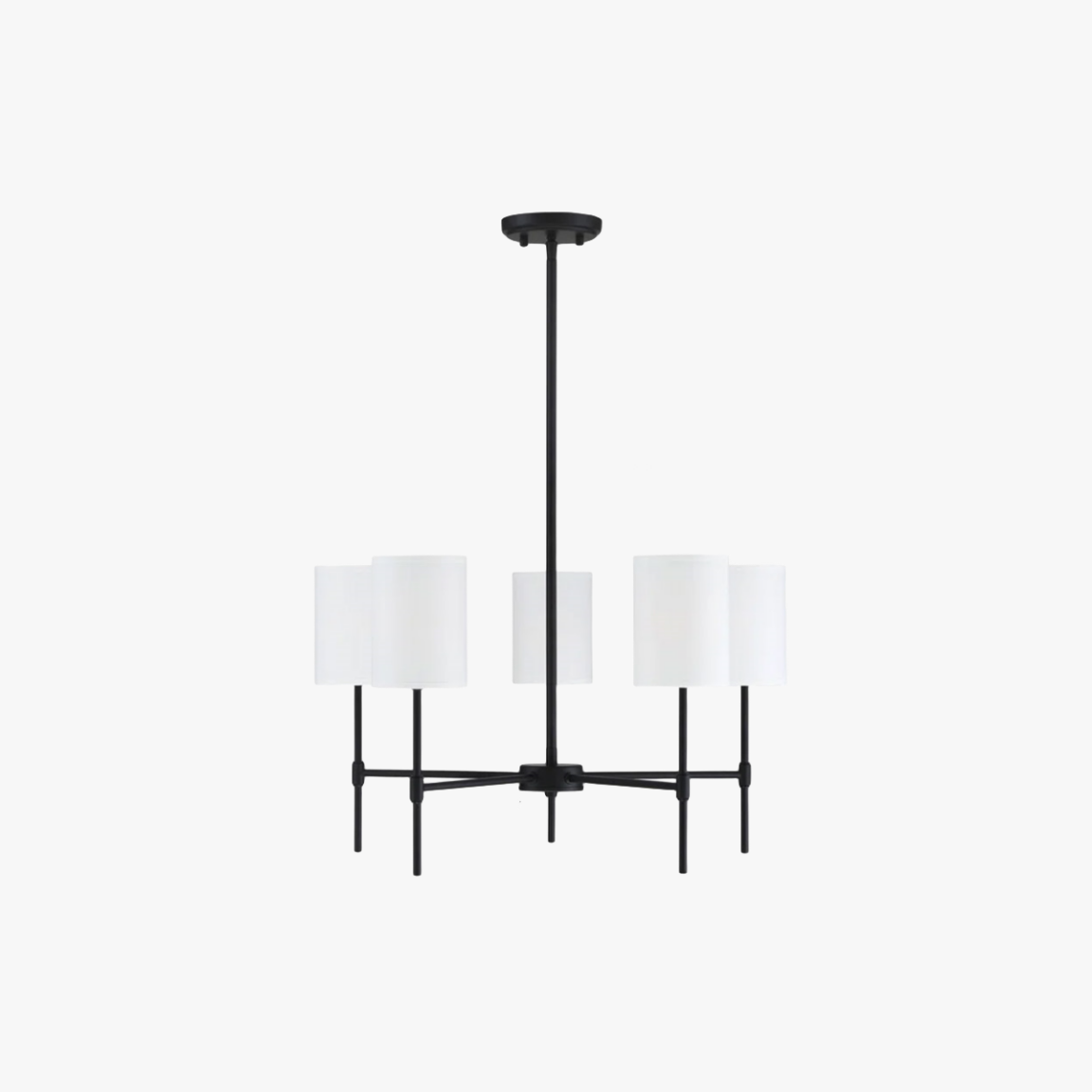 Masimol Modern LED Chandelier Black/Gold Metal/Fabric Bedroom/Living Room