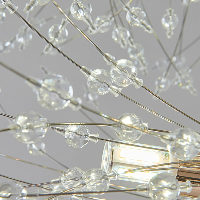 Keritun Modern Dandelion LED Pendant Light GoldCrystal Bedroom/Living Room