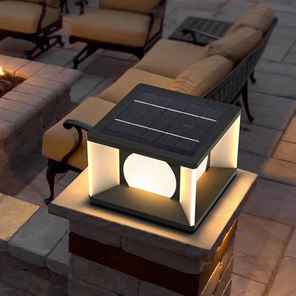 Nupekot Modern Square Metal Outdoor Light Post