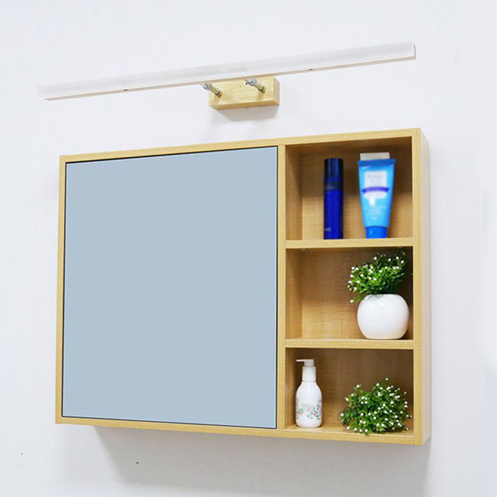 Cunodim Classic Wood Stretchable Mirror Vanity Bathroom Wall Lamp