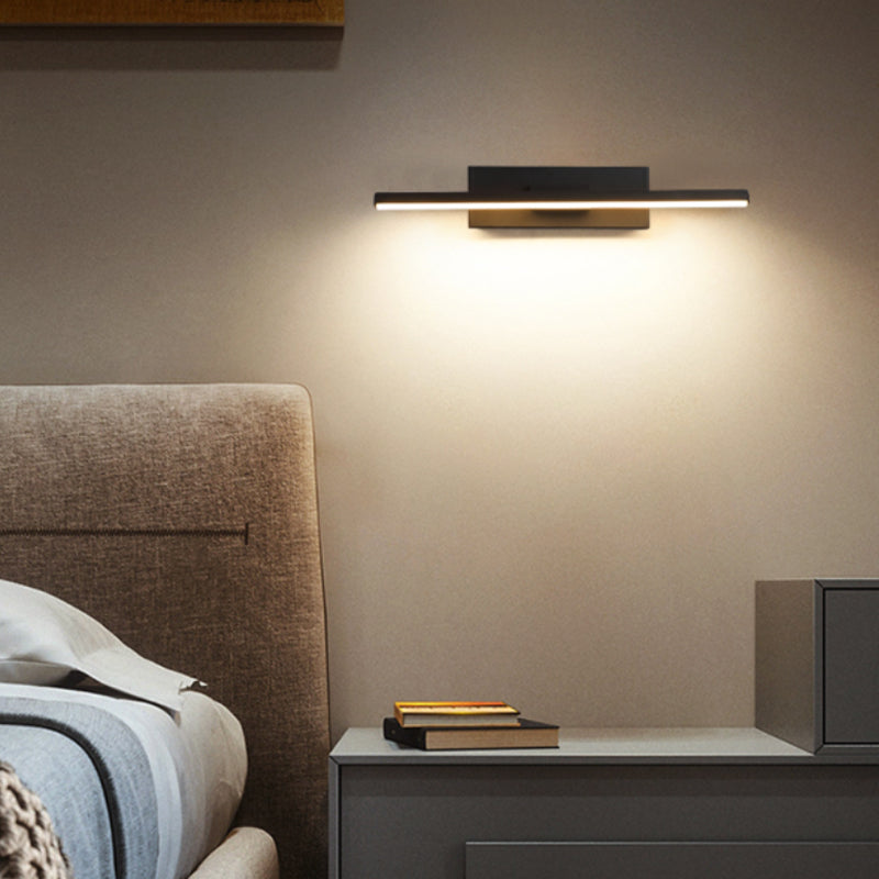 Darin Rotatable Wall Lamp for Bedroom, Black/White-Neutral Decor