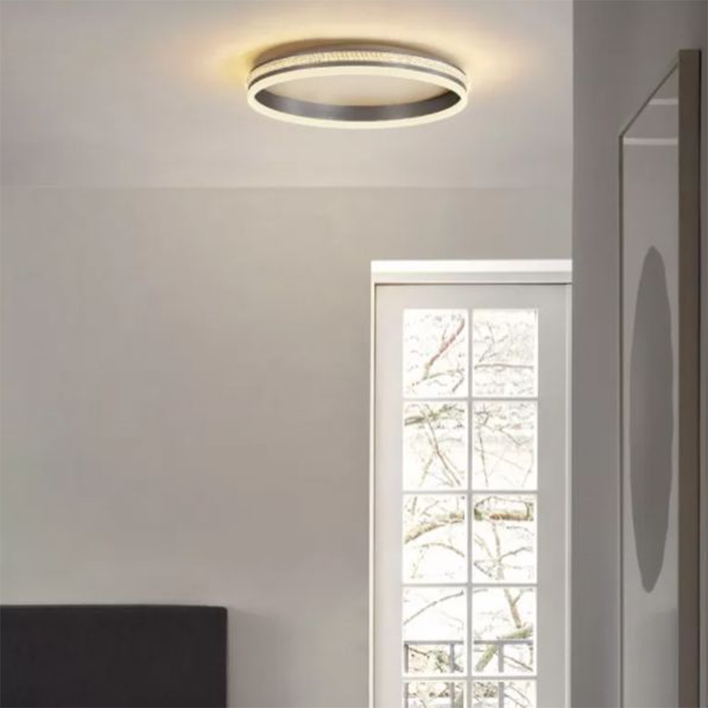 Pilodon Modern Ring Metal/ Flush Mount Ceiling Lights, Silver