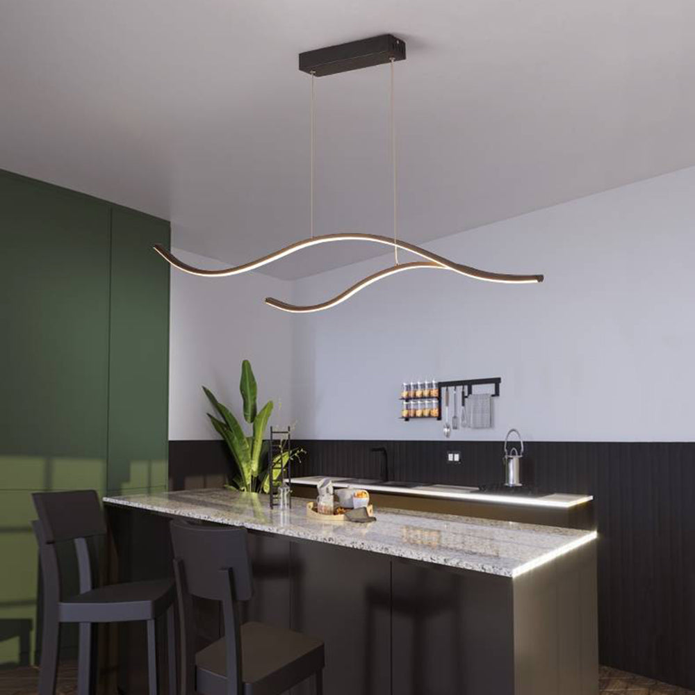 Misigat Modern Wave Pendant Light, 2 Colour