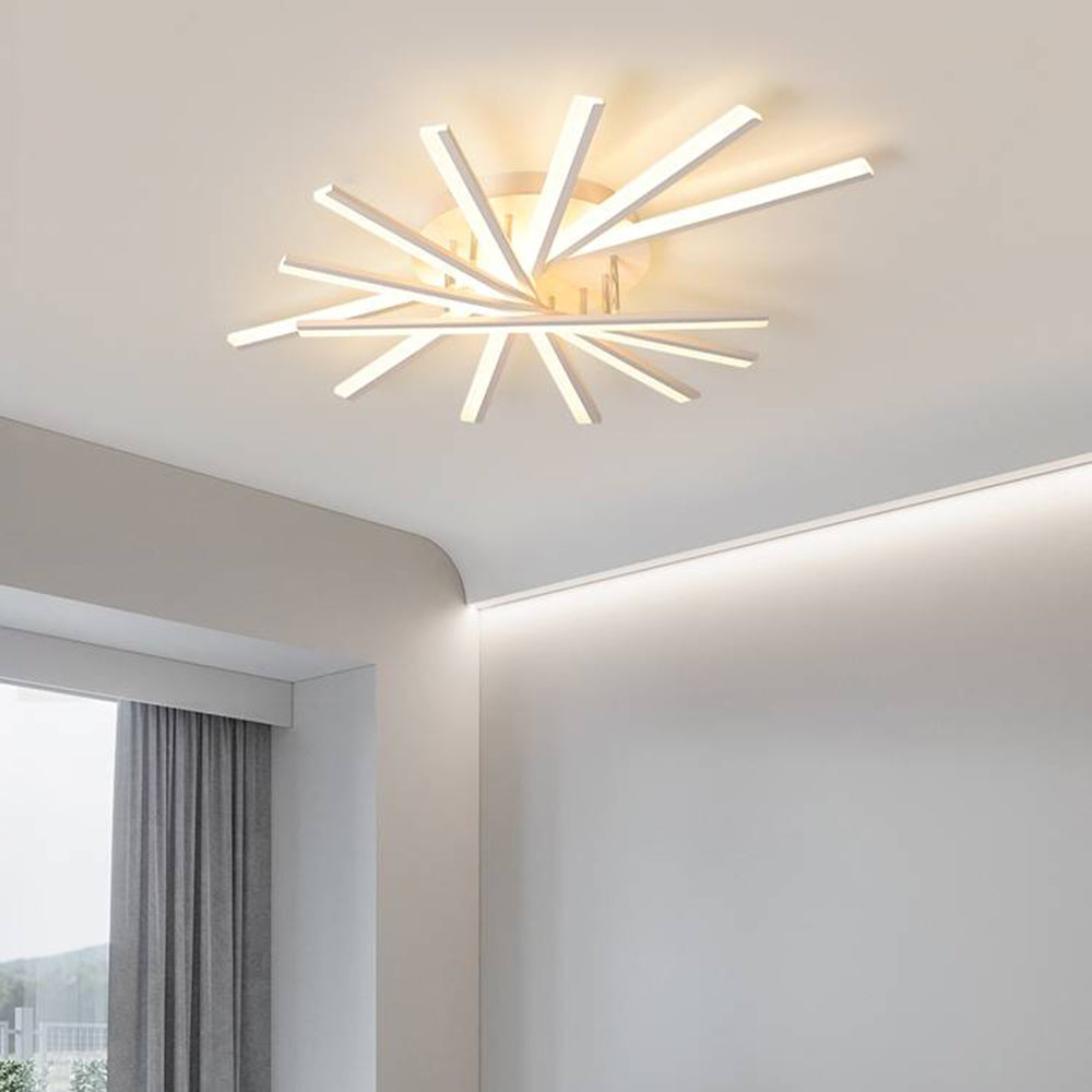 Nobudat Linear Flush Mount Ceiling Light, 4 Colour