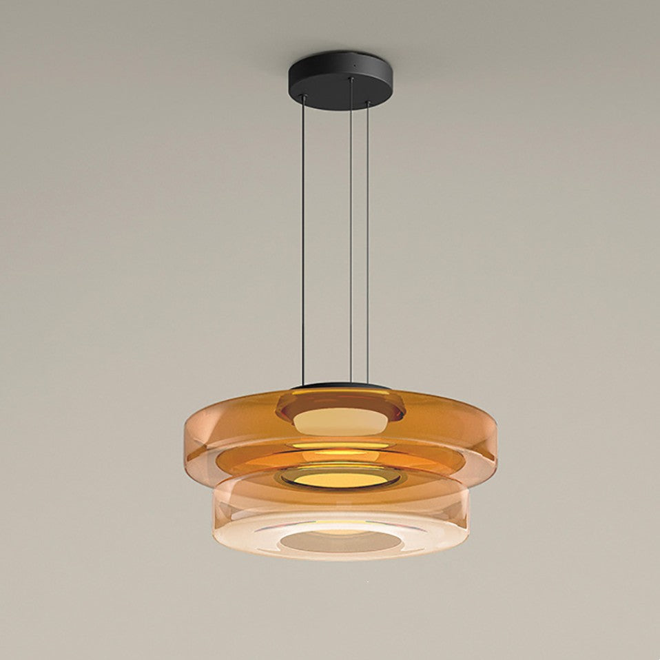 Vemoget Glass Pendant Light Multi-tiered Structure