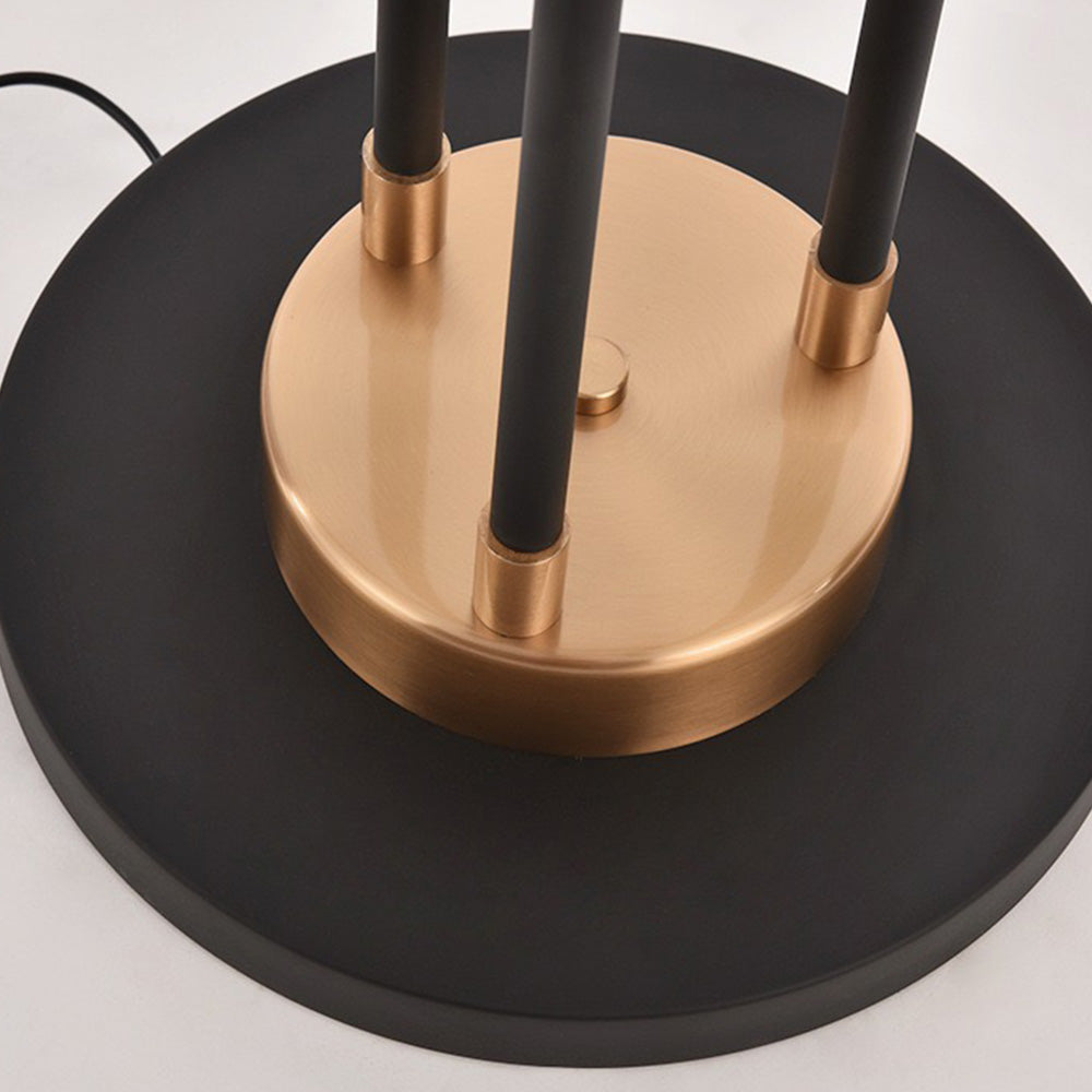 Fegised Modern Tall Metal 3 Bulb Floor Lamp, Black