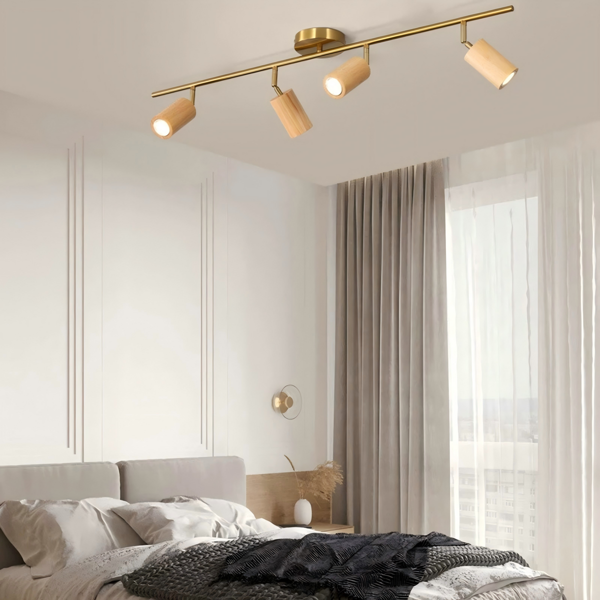 Elvarena Wooden LED Track Light