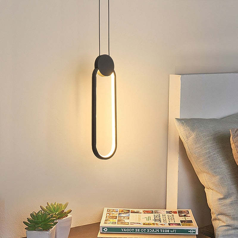 Kori Modern LED Pendant Light Black/White Living Room-Neutral Decor