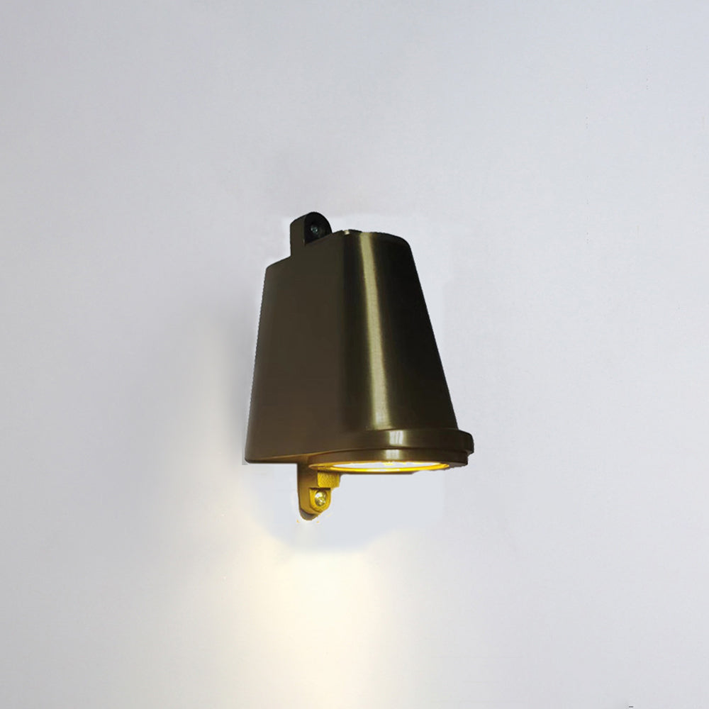 Muvumat Industrial Metal Bell Shaped Indoor Wall Lamp, Black/Grey/Coppery/Aluminum