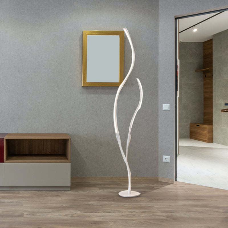 Vugored Modern Simple Floor Lamp, Black & White