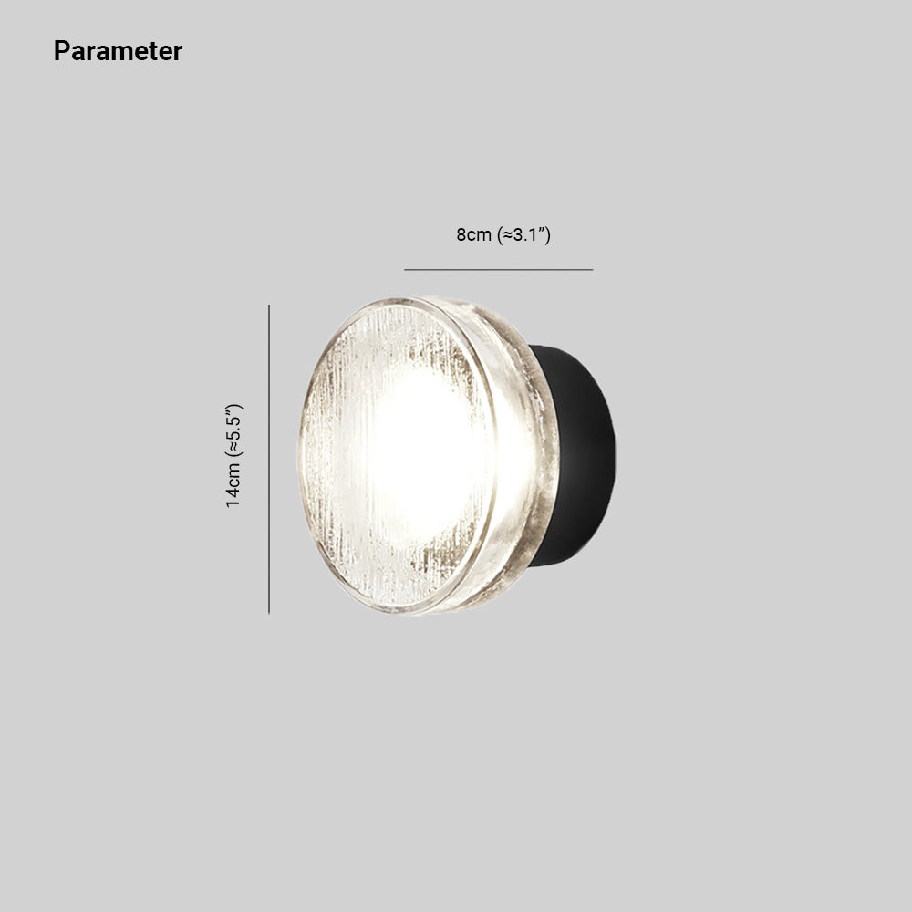 Tipekuk Modern Mini Bubble Metal/Glass Outdoor Wall Lamp, Transparent