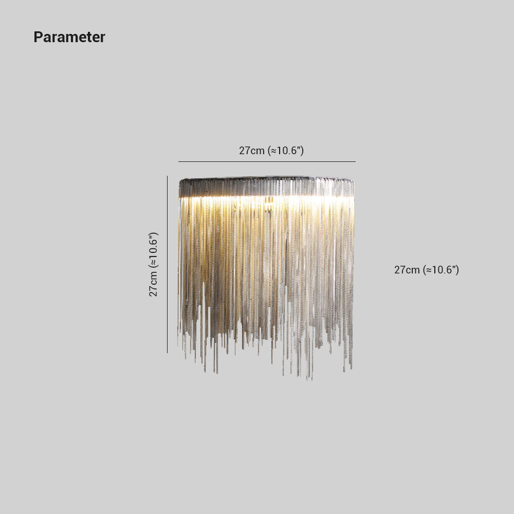 Hemapin Wall Lamp Decorative/Modern, Tassel Chain, Silver, Living Room