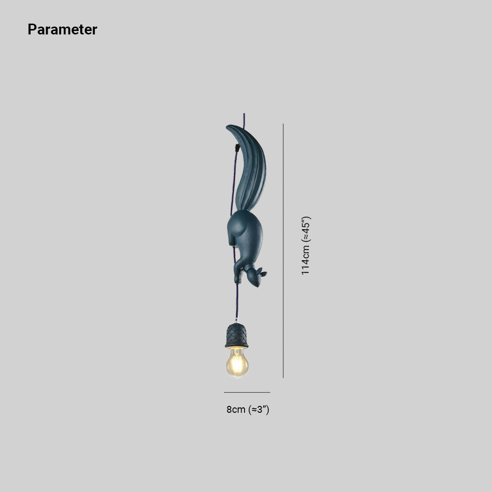 Jamolile Pendant Light Squirrel/Pinecone Modern, Resin, Restaurant