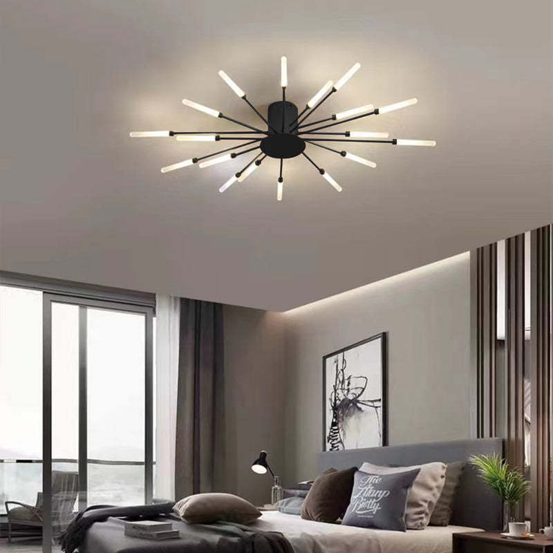 Kovon Flush-Mount Ceiling Light Fireworks, Black/Gold-Neutral Decor