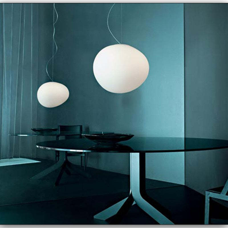 Elvora Pendant Light Sleek Floating Egg-shaped Glass-Neutral Decor