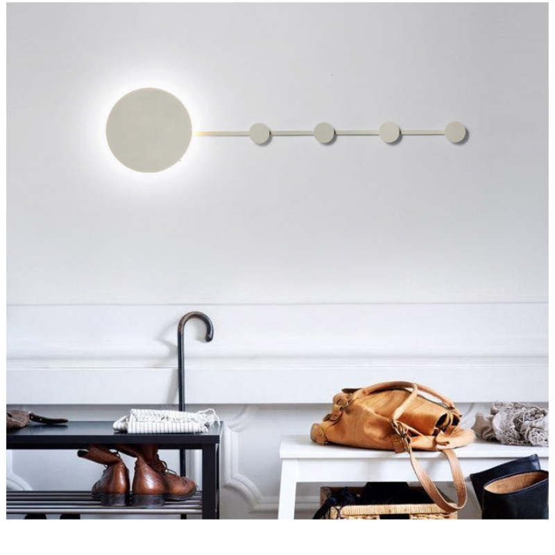 Zisabal LED Porch Wall Hanging Coat Rack Creative Wall Lamp