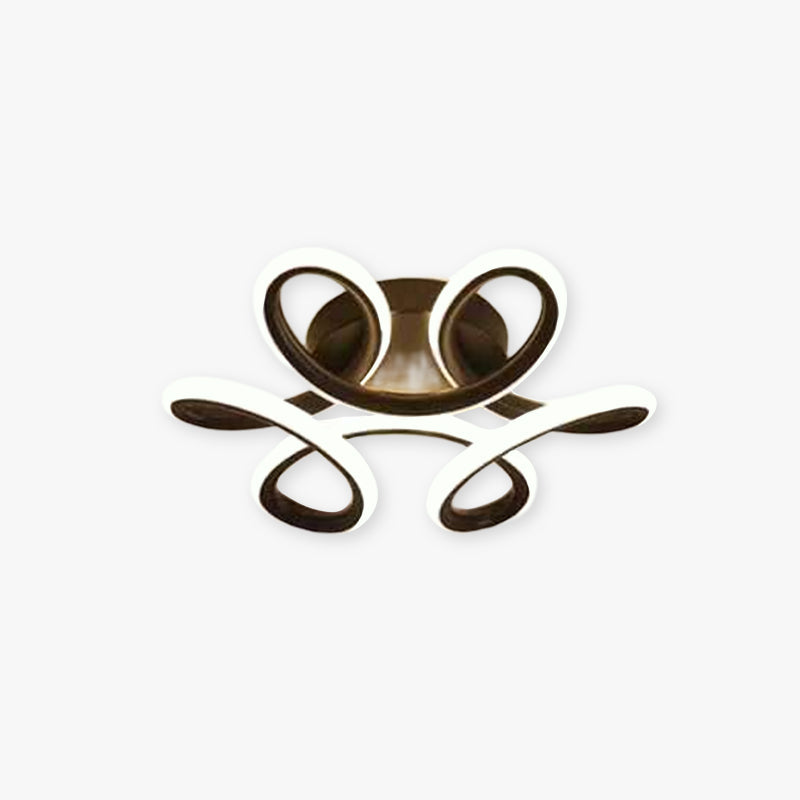 Sio Modern Flower Shape Ceiling Light, Black/White, Hallway-Neutral Decor