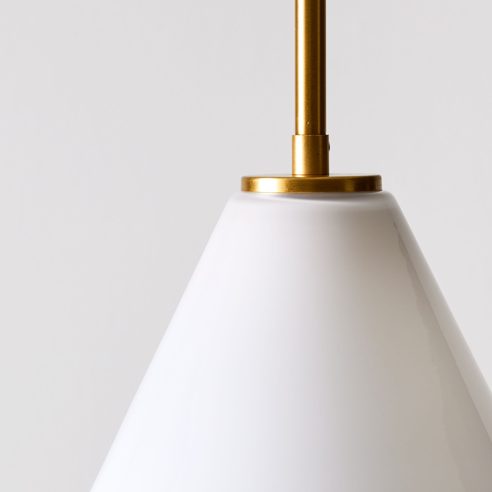 Cone Milk Clear Glass Cone Pendant Light for Kitchen