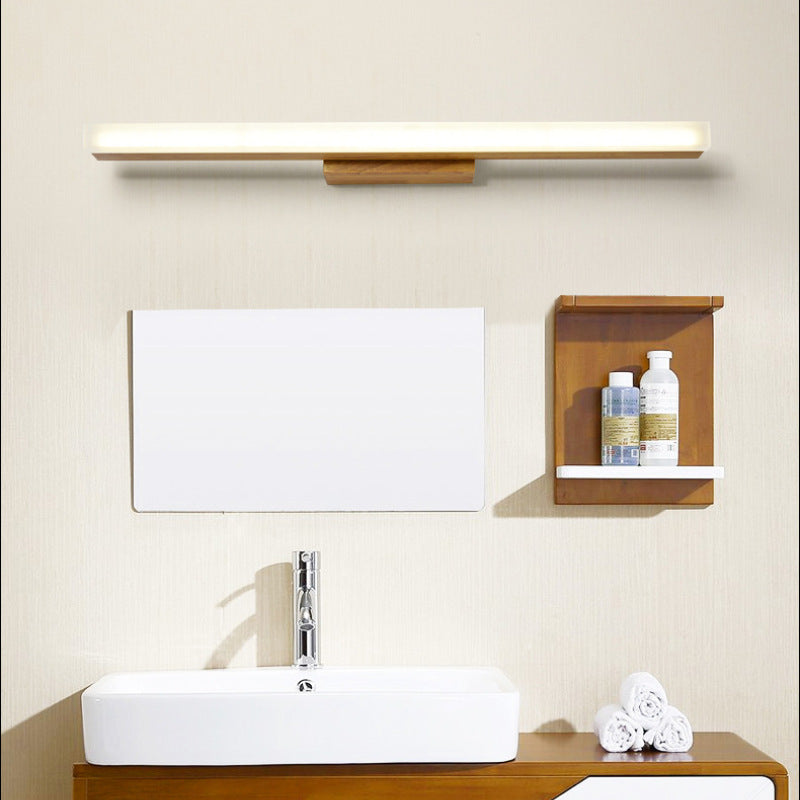 Wokedid Modern Minimalist Linear Wooden Wall Lamp, Wood/Walnut