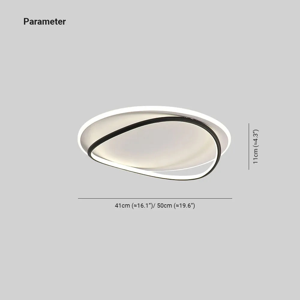 Tavogot Minimalist Ring Modernom Flush Mount Ceiling Light