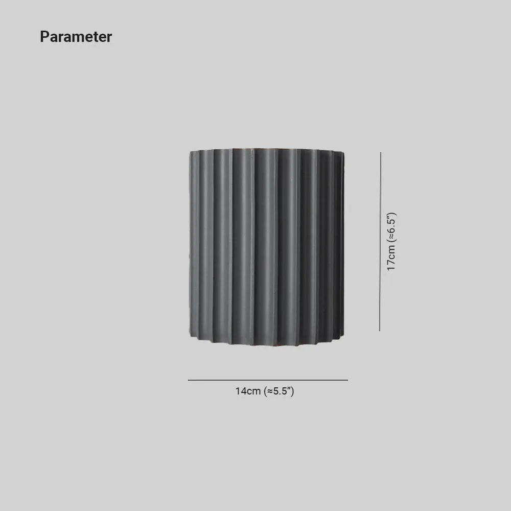 Orvian Wall Lamp Semi-cylindrical Resin-Neutral Decor