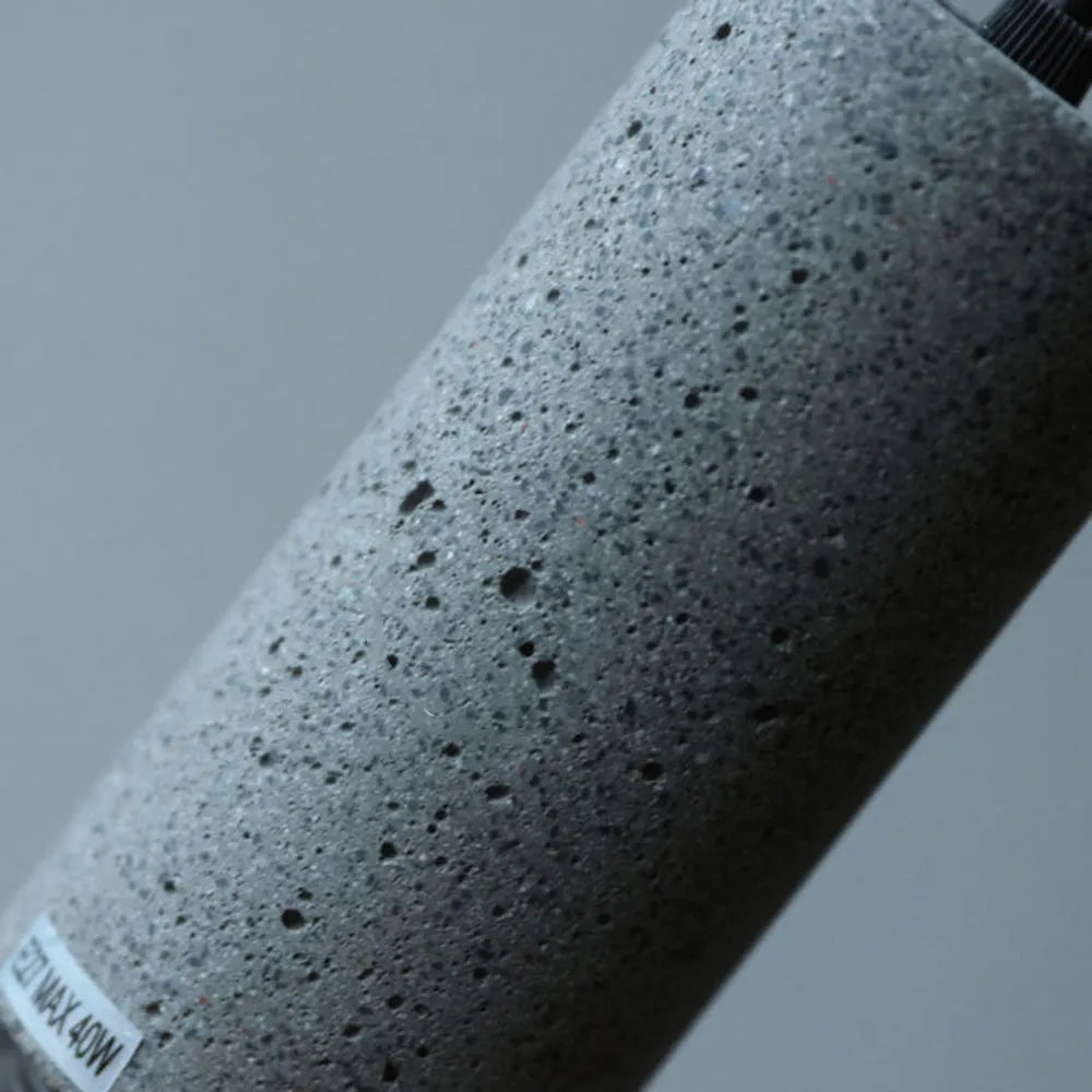 Vireth Pendant Light Industrial Cylindrical Cement/-Neutral Decor