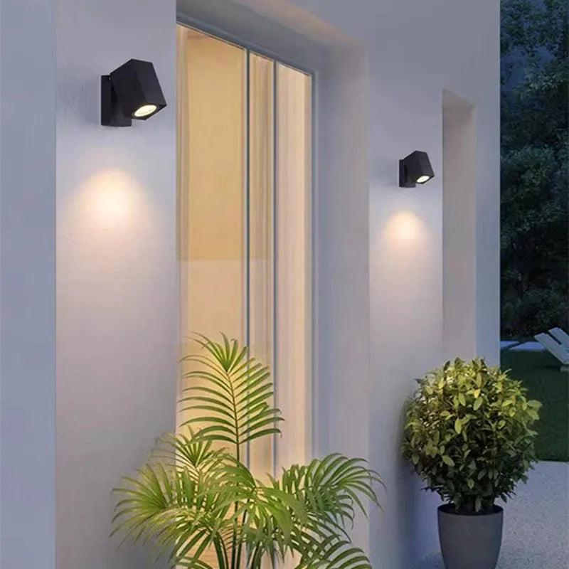 Lyris Wall Lamp Modern Outdoor Rotatable Spotlight Black-Neutral Decor