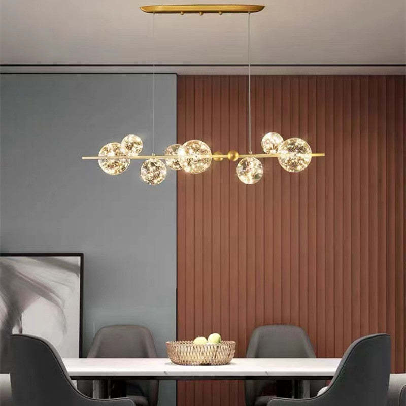 Husotim Art Deco Luminous Sphere Cluster Glass Pendant Light