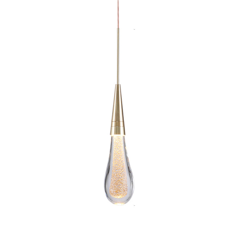 Eloria Pendant Light Crystal Glass Droplet Gold-Neutral Decor