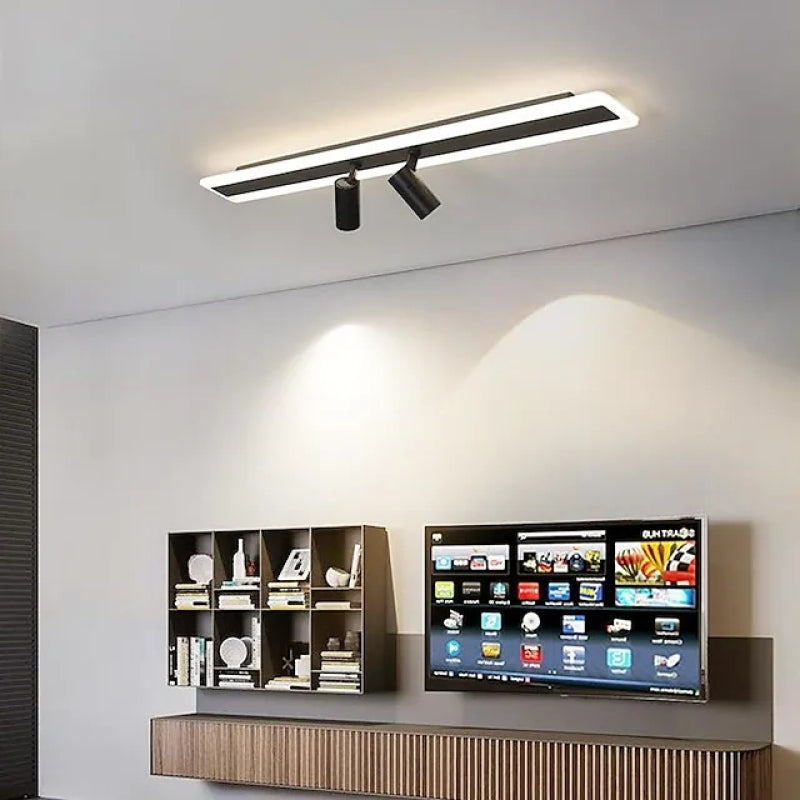 Figamet Minimalist Double-linear Ceiling Light Spotlight, Black
