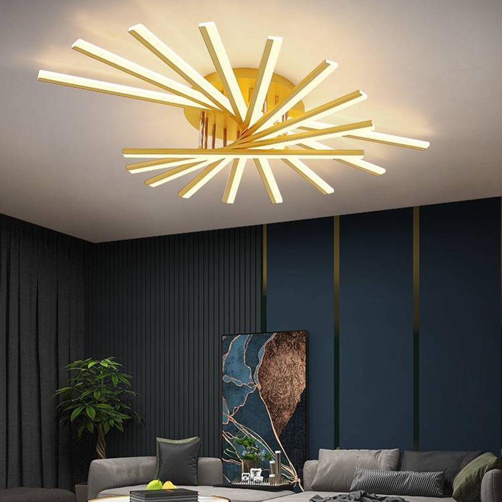 Nobudat Linear Flush Mount Ceiling Light, 4 Colour